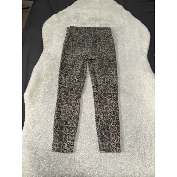 SPANX Animal Print Jean-ish Ankle Leggings Taupe Snakeskin Women Medium 20018R - Picture 2 of 9